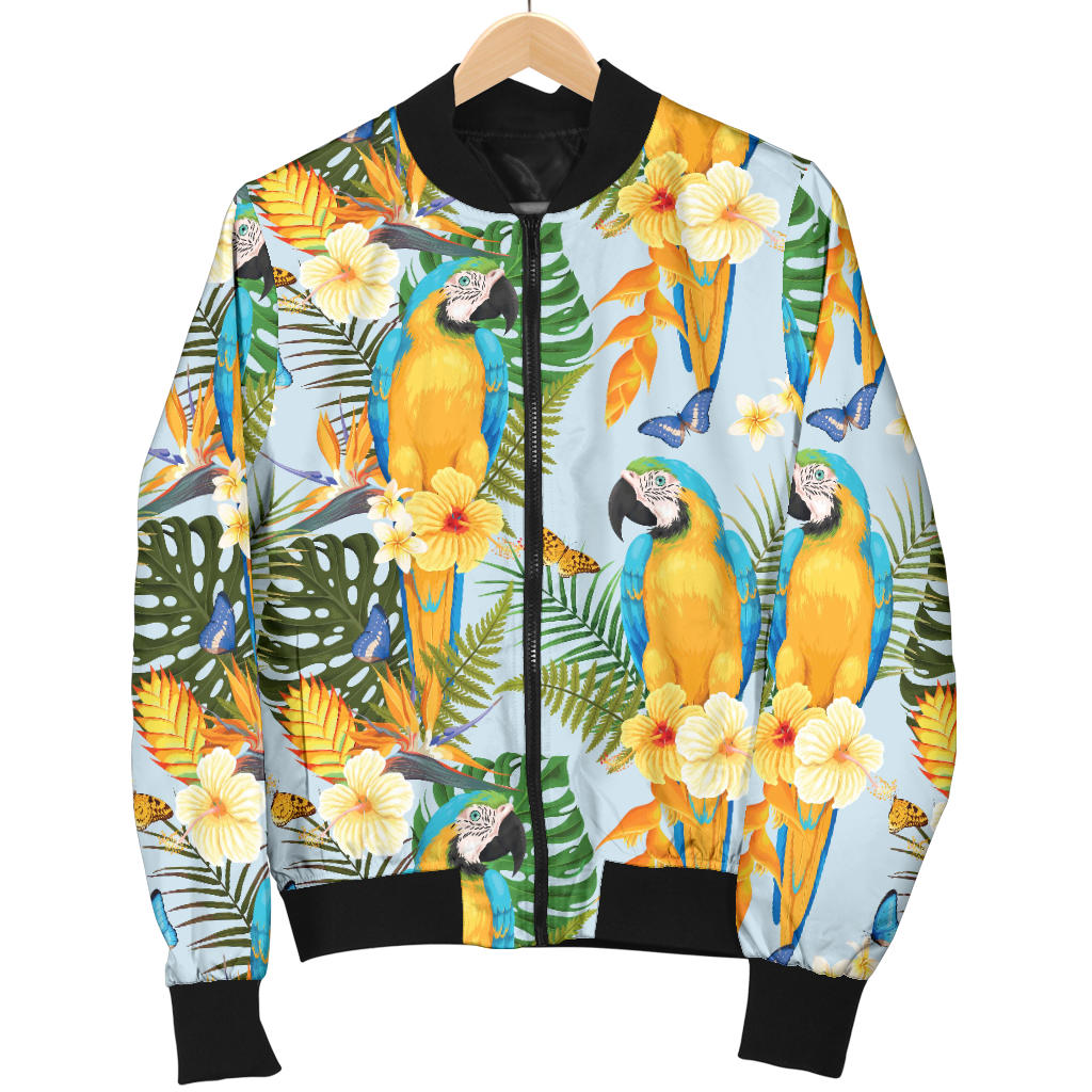 Parrot Pattern Print Design A04 Men Bomber Jacket