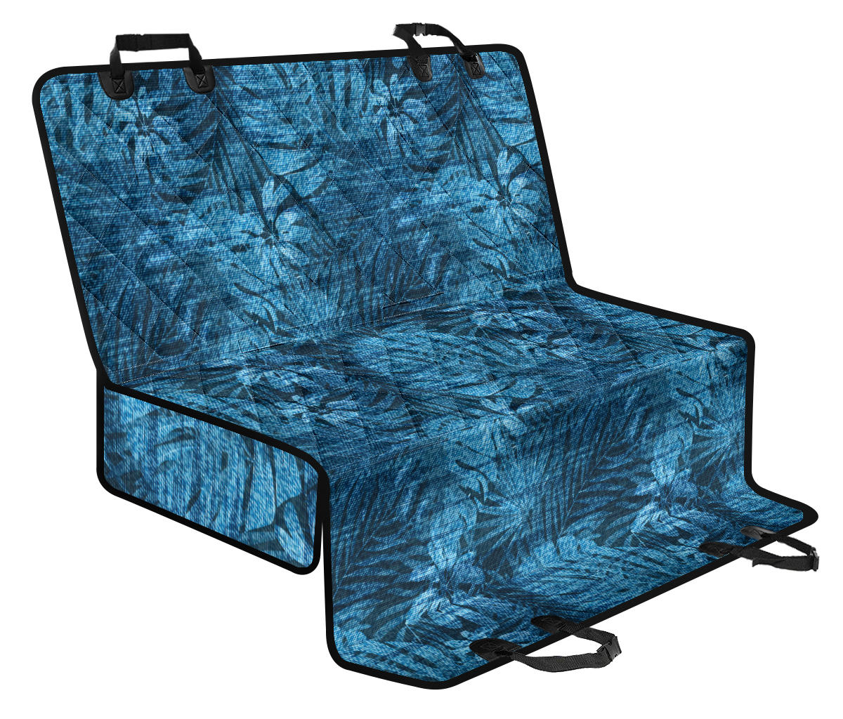 Jean Tropical Pattern Print Design 04 Rear Dog Car Seat Cover Hammock