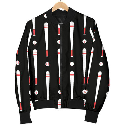 Baseball Pattern Print Design 03 Men Bomber Jacket