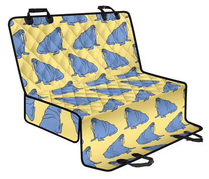 Walrus Pattern Print Design 02 Rear Dog Car Seat Cover Hammock