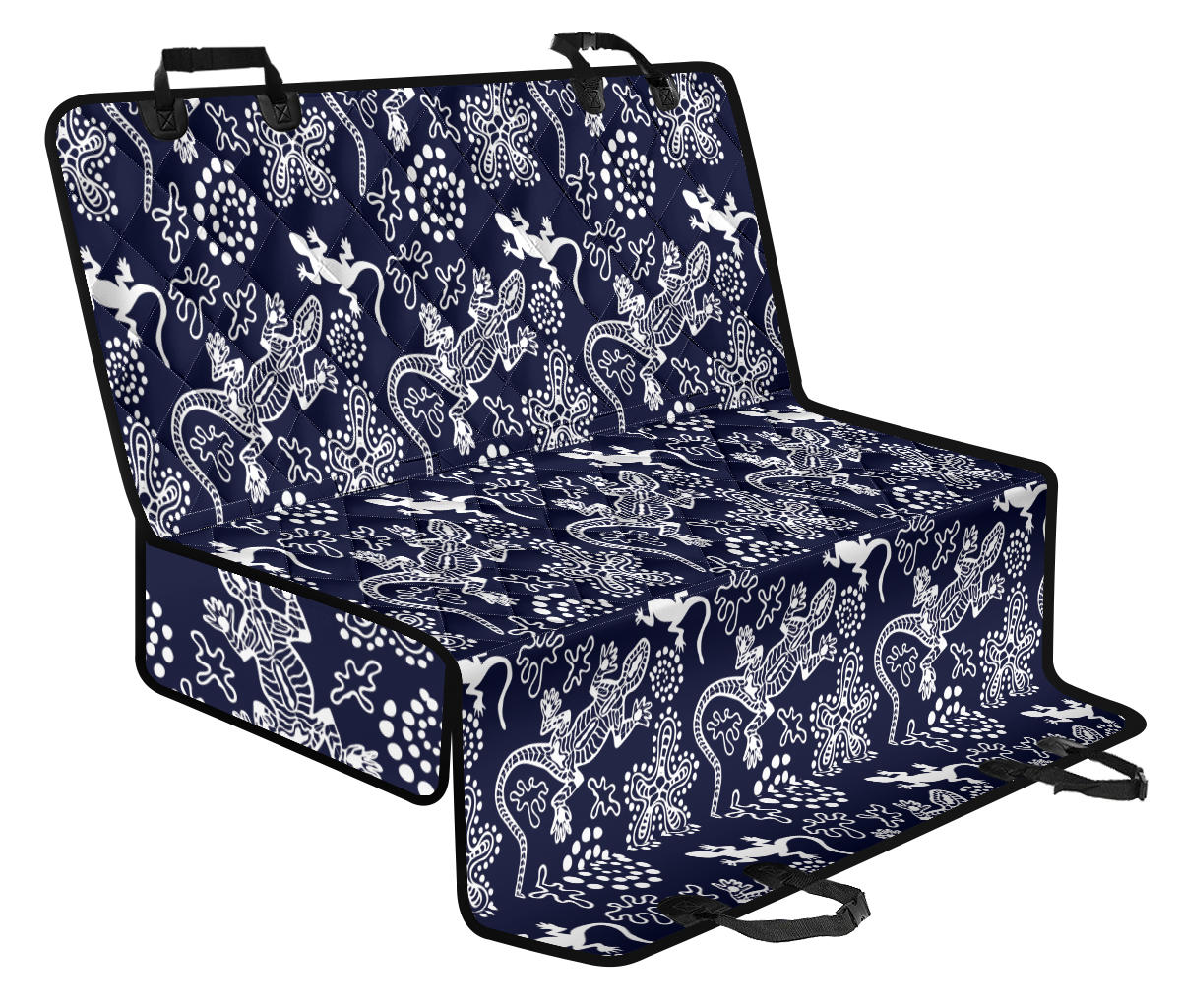 lizard Pattern Print Design 03 Rear Dog Car Seat Cover Hammock