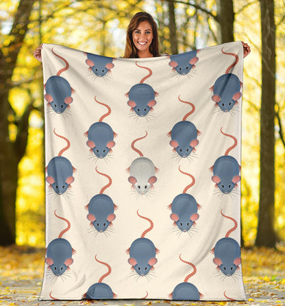 Rat Pattern Print Design 03 Premium Blanket