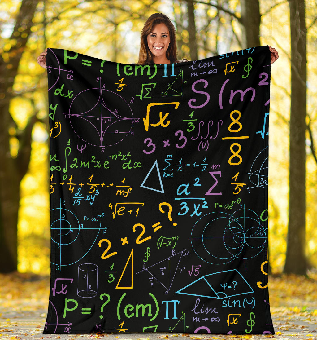Math Pattern Print Design 03 Premium Blanket