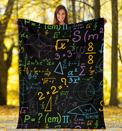 Math Pattern Print Design 03 Premium Blanket