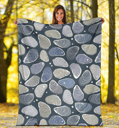 Oyster Pattern Print Design 02 Premium Blanket
