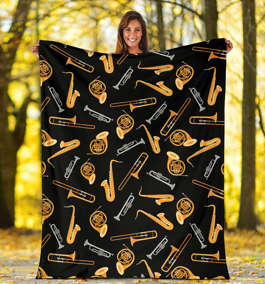 Jazz Pattern Print Design 01 Premium Blanket