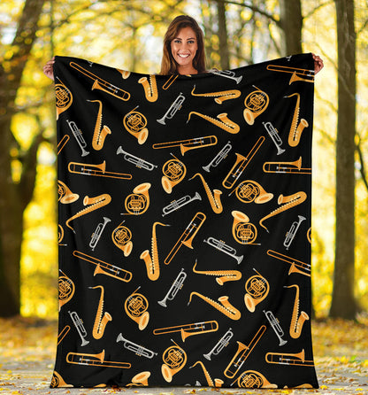 Jazz Pattern Print Design 01 Premium Blanket