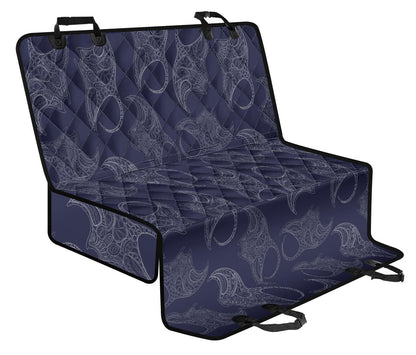 Manta Ray Pattern Print Design 01 Rear Dog Car Seat Cover Hammock