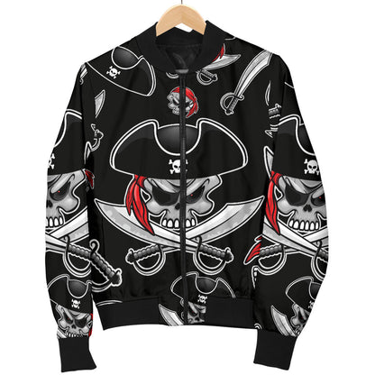 Pirate Pattern Print Design A05 Men Bomber Jacket