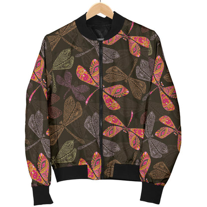 Dragonfly Pattern Print Design 02 Men Bomber Jacket
