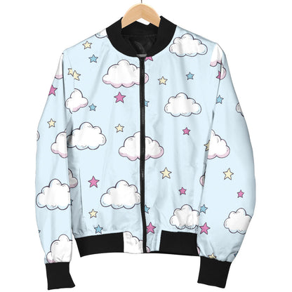 Cloud Pattern Print Design 01 Men Bomber Jacket