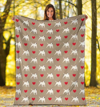 Bull Terriers Pattern Print Design 01 Premium Blanket