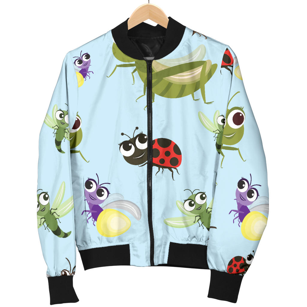 Ladybug Pattern Print Design 01 Men Bomber Jacket