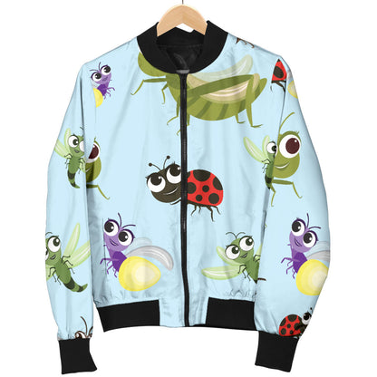 Ladybug Pattern Print Design 01 Men Bomber Jacket