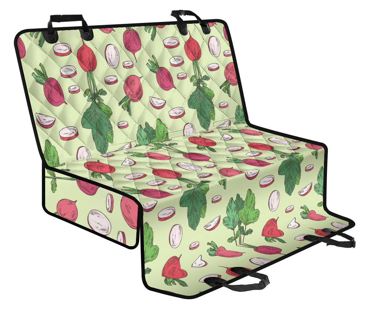 Radish Pattern Print Design A04 Rear Dog Car Seat Cover Hammock