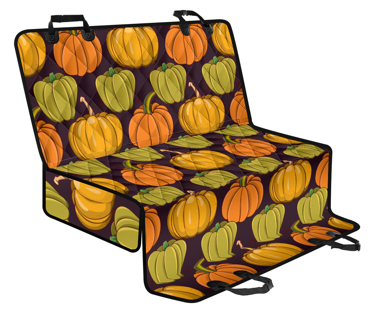 Pumpkin Pattern Print Design A01 Rear Dog Car Seat Cover Hammock