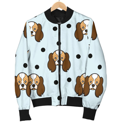 Cavalier King Charles Spaniels Pattern Print Design 02 Men Bomber Jacket