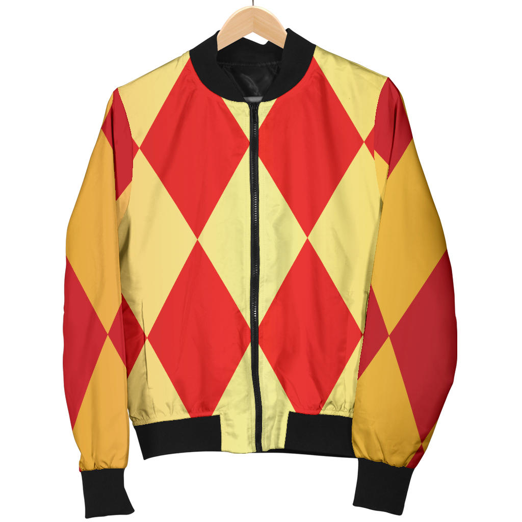 Harlequin Pattern Print Design 03 Men Bomber Jacket