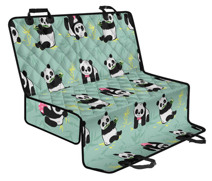 Panda Pattern Print Design A05 Rear Dog Car Seat Cover Hammock