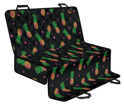 Neon Pineapple Pattern Print Design A04 Rear Dog Car Seat Cover Hammock
