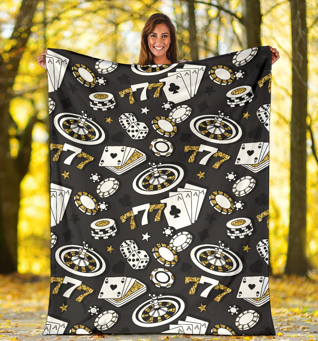 Casino Pattern Print Design 05 Premium Blanket