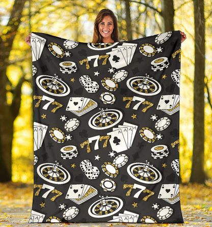 Casino Pattern Print Design 05 Premium Blanket