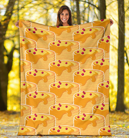 Pancake Pattern Print Design A04 Premium Blanket