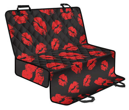 Lip Red Pattern Print Design 02 Rear Dog Car Seat Cover Hammock
