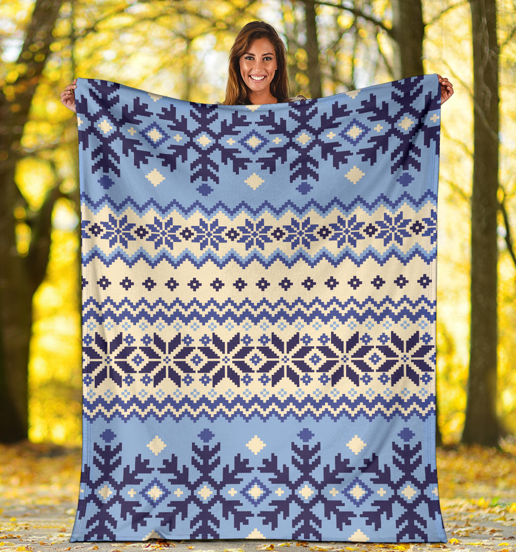 Nordic Pattern Print Design A03 Premium Blanket