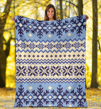 Nordic Pattern Print Design A03 Premium Blanket