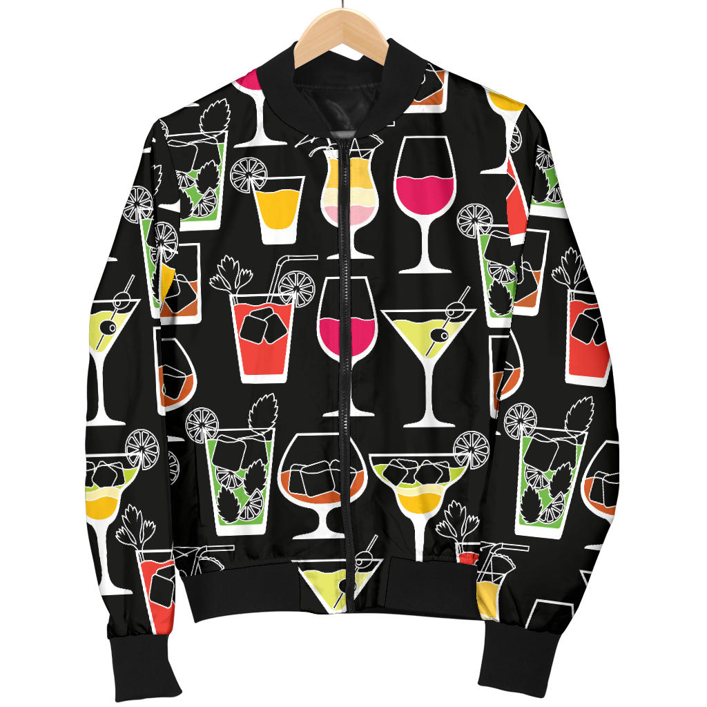 Cocktail Pattern Print Design 01 Men Bomber Jacket