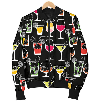Cocktail Pattern Print Design 01 Men Bomber Jacket