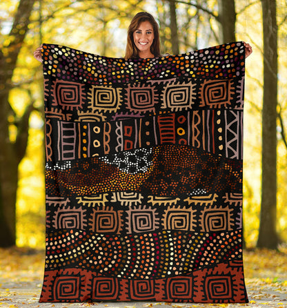 African Pattern Print Design 07 Premium Blanket
