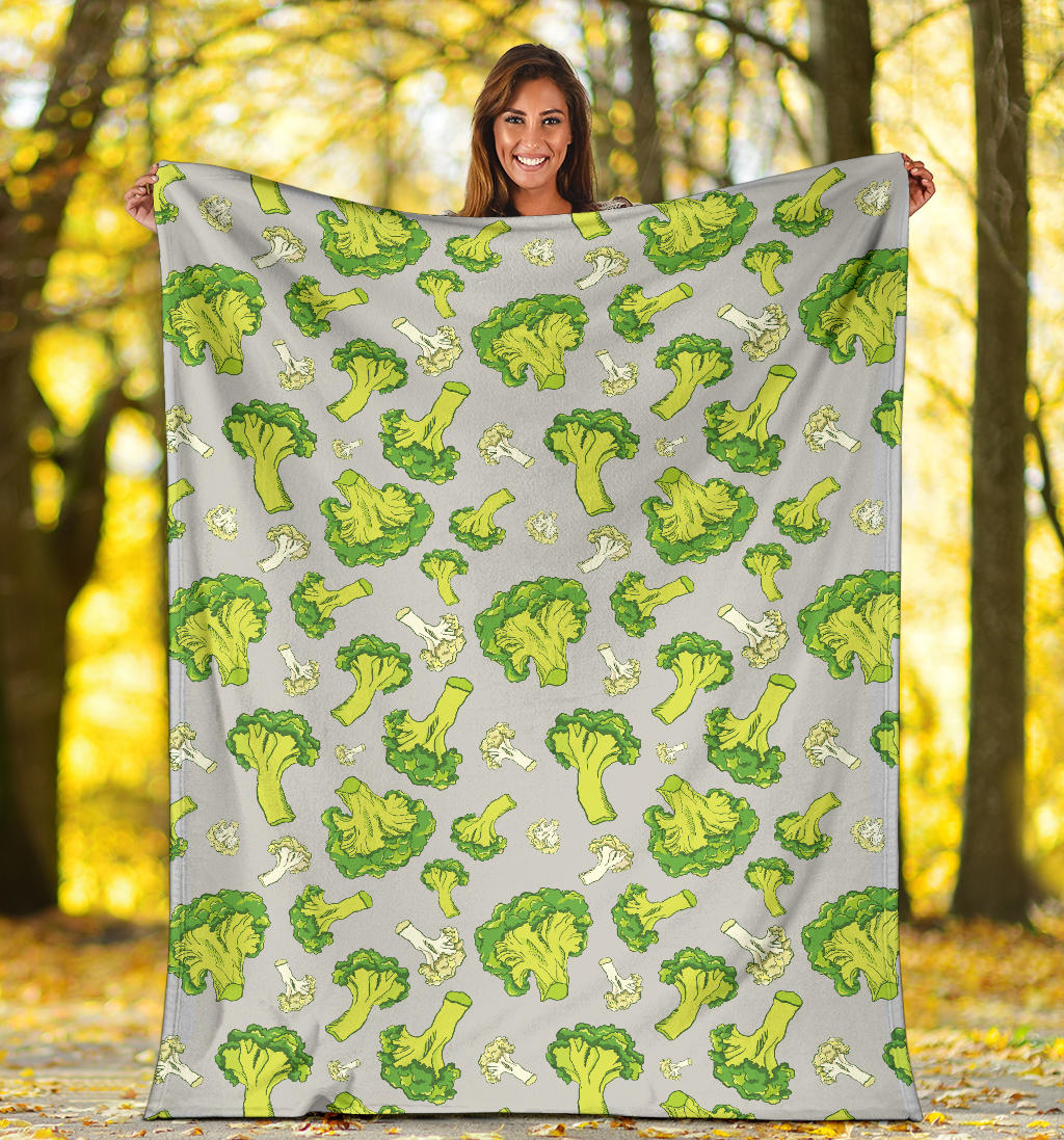 Broccoli Pattern Print Design 03 Premium Blanket