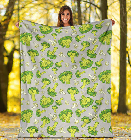 Broccoli Pattern Print Design 03 Premium Blanket