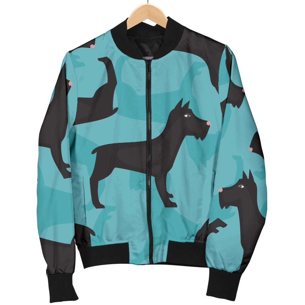 Schnauzers Pattern Print Design A01 Men Bomber Jacket