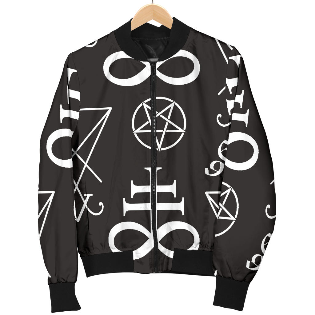 Pentagram Pattern Print Design A04 Men Bomber Jacket