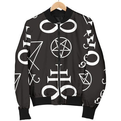 Pentagram Pattern Print Design A04 Men Bomber Jacket