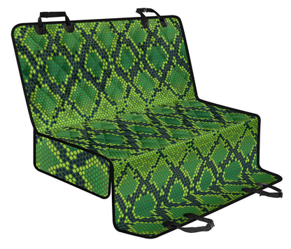 Python Green Pattern Print Design A01 Rear Dog Car Seat Cover Hammock