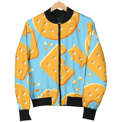 Cracker Pattern Print Design 02 Men Bomber Jacket