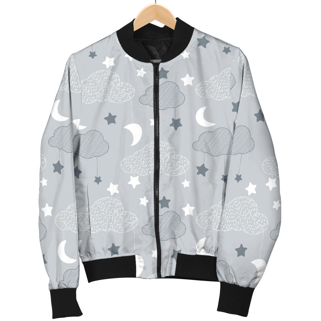 Cloud Pattern Print Design 04 Men Bomber Jacket