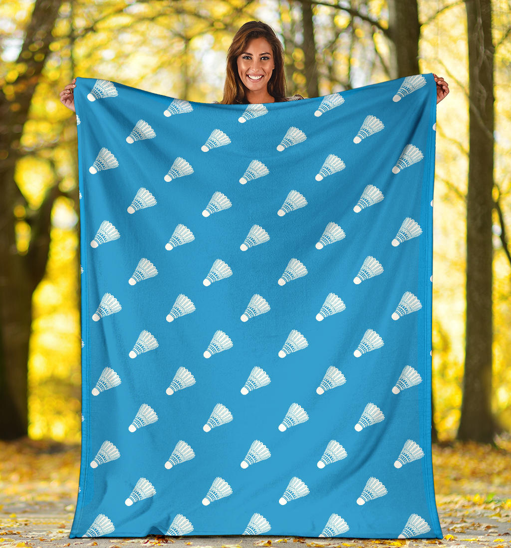 Badminton Ball Pattern Print Design 08 Premium Blanket