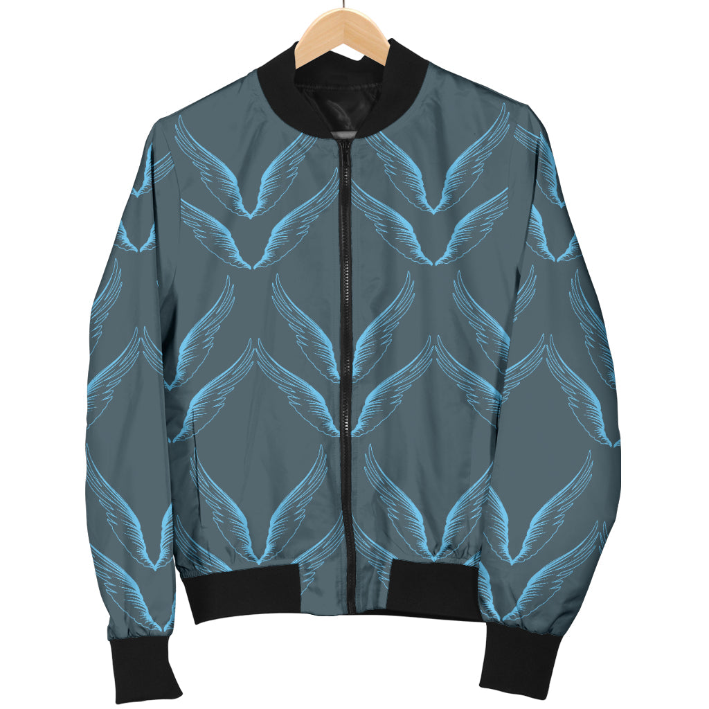 Angel Wings Pattern Print Design 04 Men Bomber Jacket