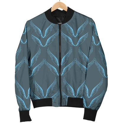 Angel Wings Pattern Print Design 04 Men Bomber Jacket