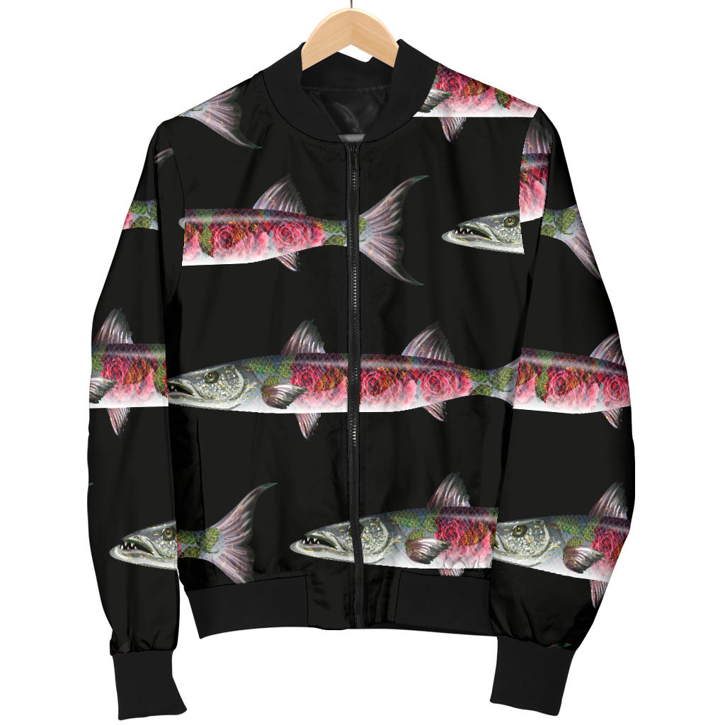 Barracuda Pattern Print Design 02 Men Bomber Jacket