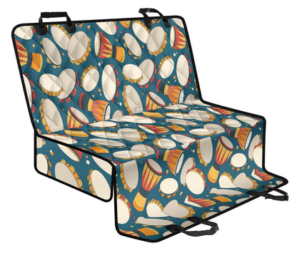 Tambourine Pattern Print Design 01 Rear Dog Car Seat Cover Hammock