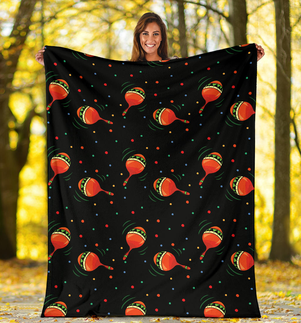 Maracas Pattern Print Design 03 Premium Blanket