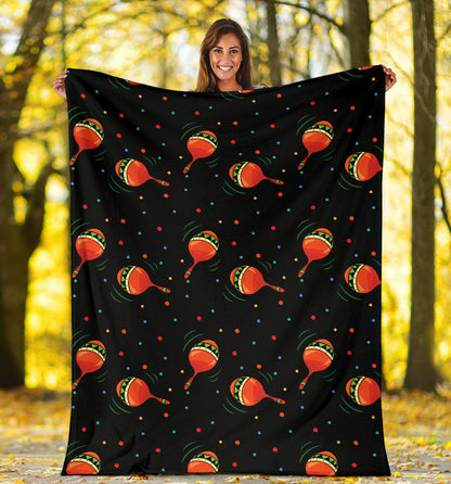 Maracas Pattern Print Design 03 Premium Blanket