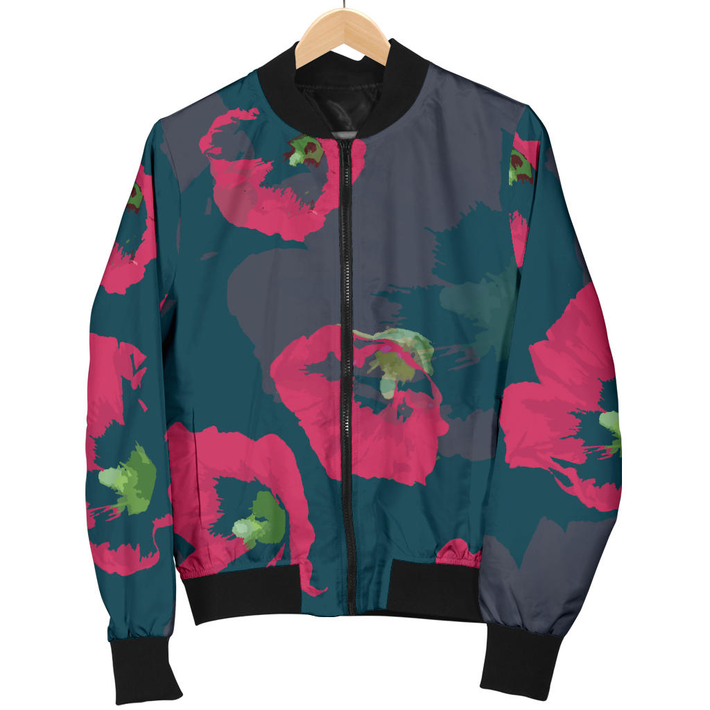 Morning Glory Pattern Print Design 01 Men Bomber Jacket