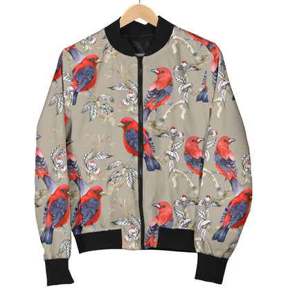 Birds Pattern Print Design 05 Men Bomber Jacket